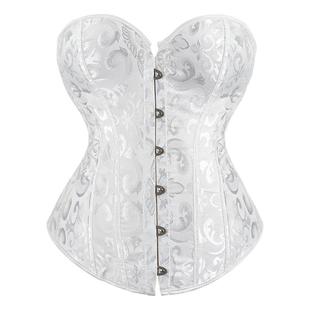 新娘无肩带蕾丝薄款婚纱塑身衣束腰身衣宫廷束身束胸内衣corset