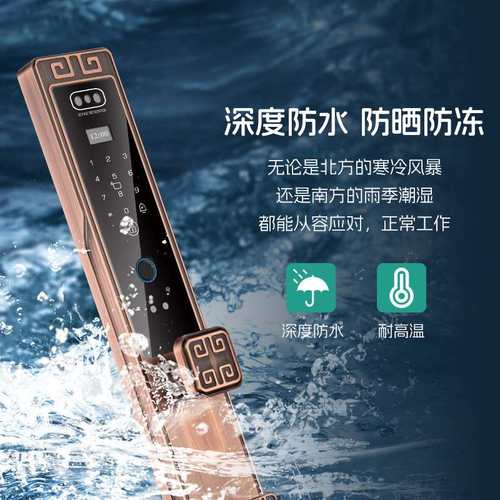户外防水3D人脸识别智能锁密码锁家用入户防盗别墅双开大门指纹锁