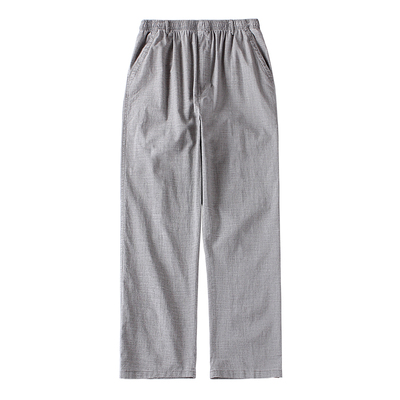 爸爸中老年加大码高腰棉麻休闲裤