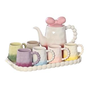 高颜值喝水杯套装家用客厅陶瓷水具茶壶杯子冷水壶茶具乔迁送礼盒