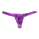 男士亮面内裤激凸囊袋低腰弹力紧身性感仿皮丁字裤夜店表演T裤头