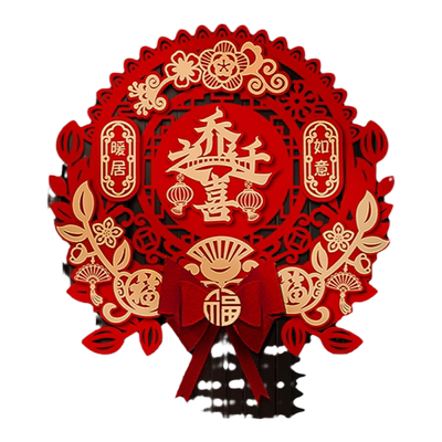 乔迁之喜门贴新居入宅入户门大