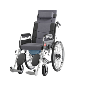 益雅诗康轮椅折叠轻便老人专用多功能带坐便器可洗澡代步手动轮椅