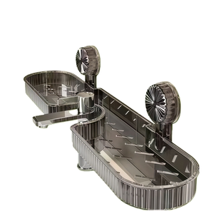 吸盘式置物架卫生间厕所洗澡间镜前水龙头浴室免打孔壁挂通用