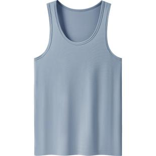 三枪50支轻风莫代尔高弹背心男宽松吸湿透气抗菌防螨内穿居家工字