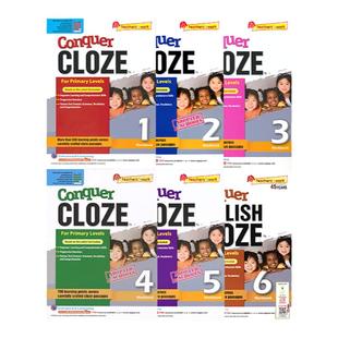 SAP 新加坡小学英语完型填空练习册 Conquer Cloze Workbook 1-6年级 完形填空专项训练 攻克系列 提高版 英文原版进口教辅