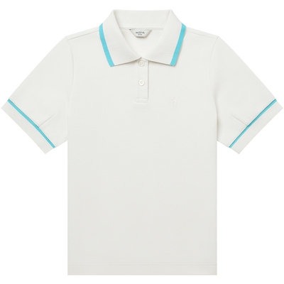 Hazzys哈吉斯短袖polo衫女士春夏季时尚休闲通勤撞色T恤潮流上衣