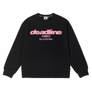 blackpink演唱会周边卫衣DEADLINE同款圆领连帽衣服Lisa粉丝穿搭