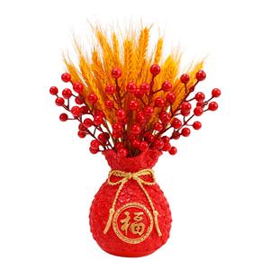招财福袋花瓶黄金麦穗开业大吉