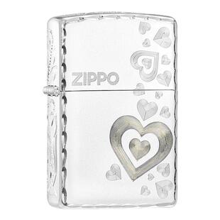 ZIPPO打火机心有悸动正版之宝官方正品 精雕繁花咬边送男友礼