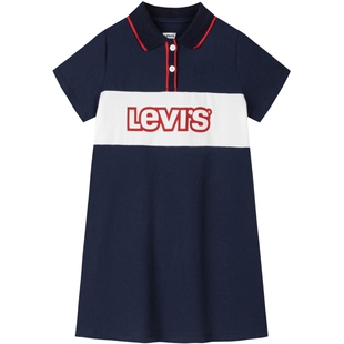 Levis李维斯儿童女童polo连衣裙2026夏季新款中大童洋气短袖裙子