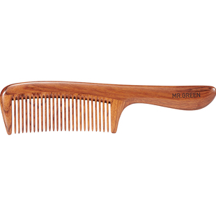 Mr.green德国 密齿木梳 红贵宝木质女家用静电学生头部正品梳子防
