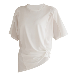 荷动/瑜伽服女夏宽松罩衫运动上衣轻薄透气显瘦短袖T恤跑步防晒服