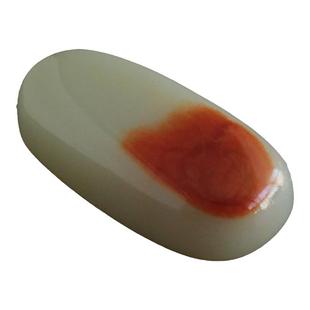 千蕊阿富汗白玉把玩方解石玉手把件 碳酸盐质玉原石带皮可打孔