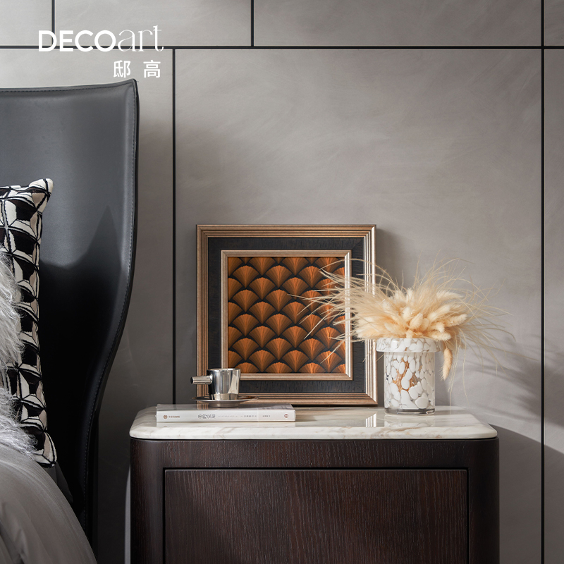 邸高家居酒店样板间家具展厅卧室床头柜饰品软装高级感摆件装饰画