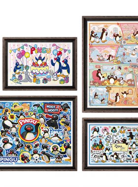 3djp企鹅Pingu平面塑料拼图玩具