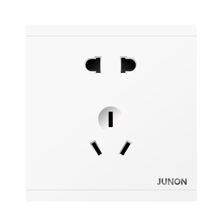 俊朗七孔二三开关插座家用暗装墙式16a三孔86面板一开五孔天悦白