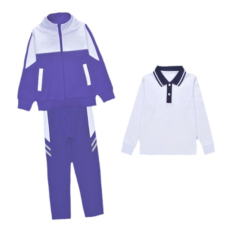澜洋贝贝校园服班服紫色不起球