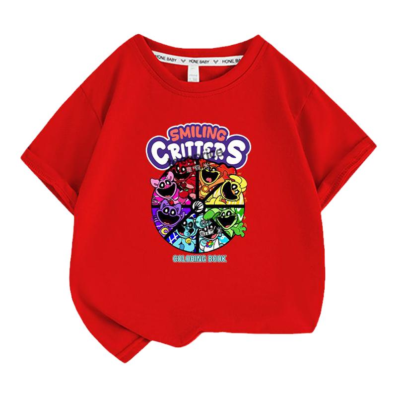 波比的游戏时间smiling critters3 恐怖微笑动物儿童时尚短袖T恤