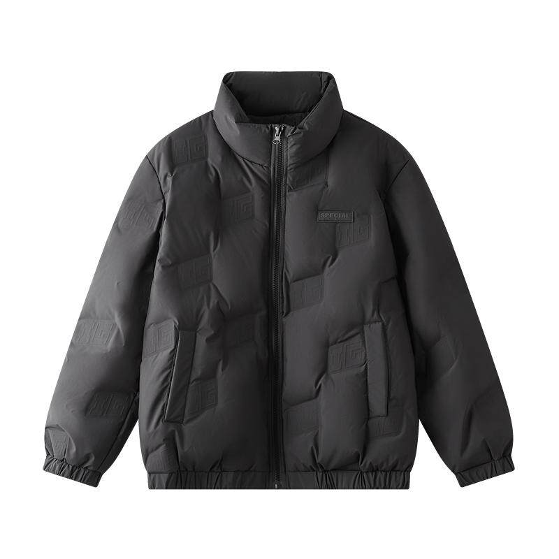 三福2025冬季羽绒服男直充立领时尚钢印休闲宽松保暖外套505293
