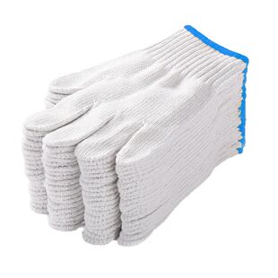 手套劳保耐磨工作白棉女士小号旅游劳动加厚棉纱棉线修车防护用品