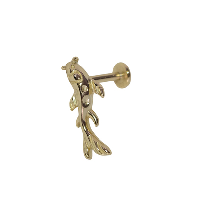 新年鲤鱼年年有余耳钉925银