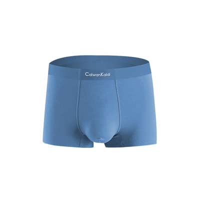CaiwanKaidi夏季舒适莫代尔质感艾草10A抑菌透气无痕平角男士内裤