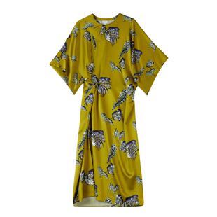 明星同款』丝侬中式真丝睡裙长款连衣裙禅意睡衣收腰桑蚕丝家居服