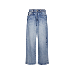 【早春上新】JNBY/江南布衣25夏牛仔裤女宽松休闲阔腿裤5P4E11710