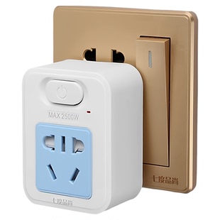 转换插头插板带开关一转一排插16A转10A空调热水器三孔插座转换器