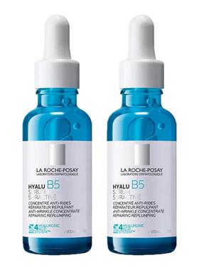 欧洲直邮LaRochePosay理肤泉小蓝瓶玻尿酸B5精华液30MLx2告白正品