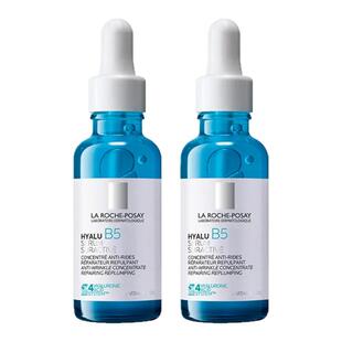 欧洲直邮LaRochePosay理肤泉小蓝瓶玻尿酸B5精华液30MLx2告白正品