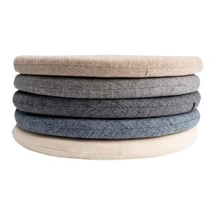 亚麻日式风格餐椅椅子沙发打坐办公室坐垫椅垫可定做四季通用