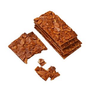 一口嘎嘣脆嘎嘎香！杏仁瓦片酥薄脆饼干铁罐礼袋装扁桃仁薄烧零食