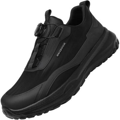 强人春季男鞋运动休闲鞋黑色2026