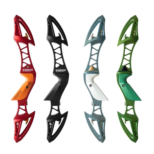 龙牙三代17英寸美猎金属反曲弓把攻防箭户外7075铝CNC风羽弓坊