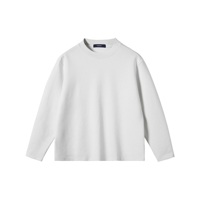 南乙NYHSUGOO 秋冬基础款男打底衫纯色圆领宽松休闲长袖T恤193006