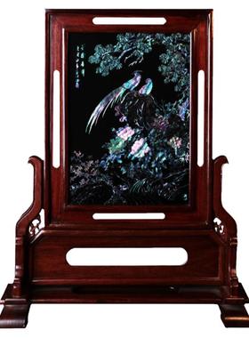 扬州漆器厂点螺芳园春晖台屏乔迁结婚商务办公礼品家居装饰摆件