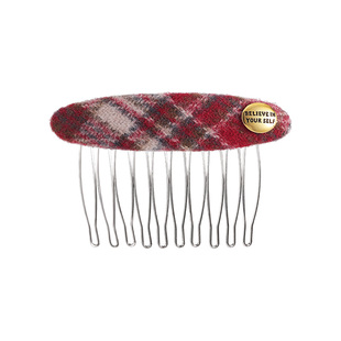 红色倒插梳发夹女款2026新款高颅顶前额刘海碎发整理神器洋气时尚