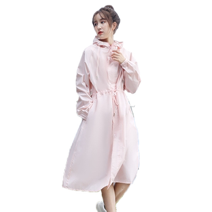 雨衣连体女士成人防晒长款全身防暴雨电动车风衣防护轻薄款防水服