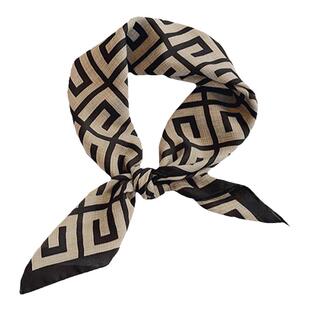 丝巾小方巾女经典百搭回字薄款围巾春季新款韩版装饰领巾职业搭配