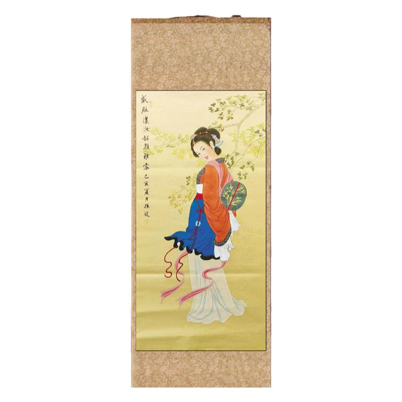 天女散花仿古卷轴定制