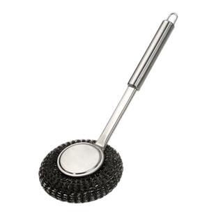 长款不锈钢刷锅神器洗锅碗厨房耐用清洁刷长柄万能钢丝球刷可拆卸