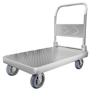 钢板加厚手推车拉货搬运车小拉车平板车可折叠便携手小推车拉拖车