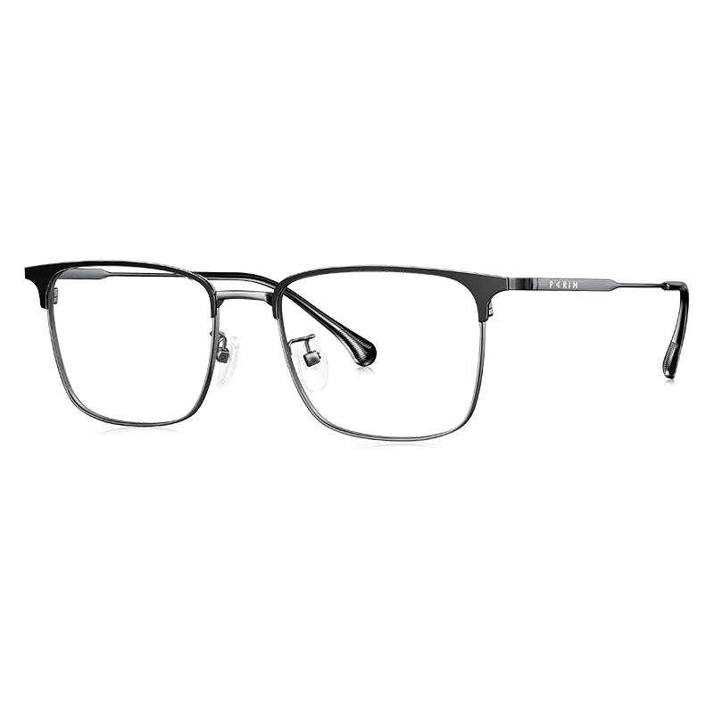 派丽蒙复古眉线半框钛近视眼镜框可配度数镜片网上配镜架男85102