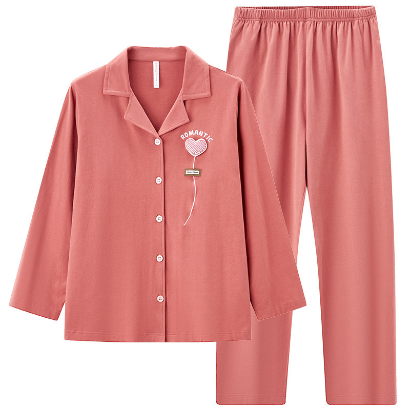 睡衣女纯棉长袖长裤套装家居服