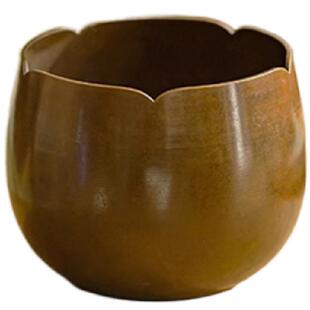 复古中式手工铜建水茶渣缸茶盘水盂茶海废水缸水洗茶洗茶具配件