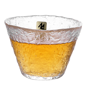 日本原装进口 正品硝子津轻 初雪 玻璃品茗杯 日式茶杯手工酒杯