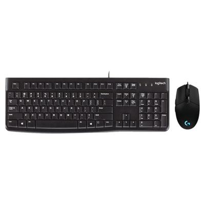 罗技K120有线键盘办公G102有线