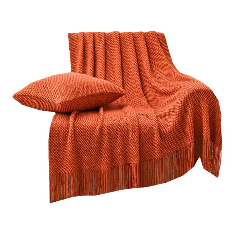 沙发毯办公室午睡披肩空调盖毯子民宿床尾巾针织床旗装饰加厚毛毯
